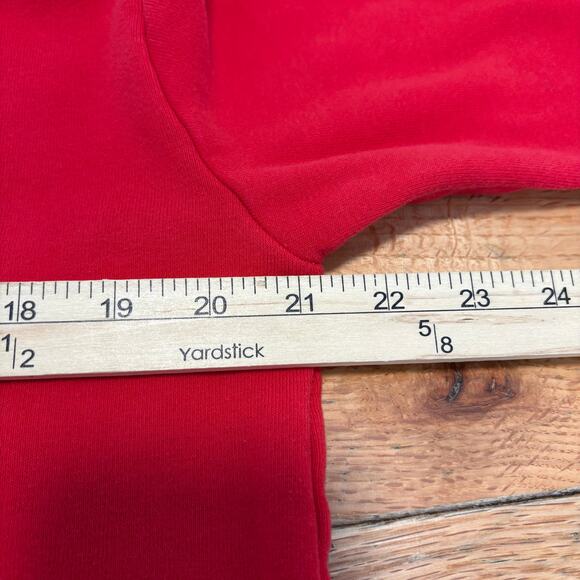 Champion Ohio State Buckeyes Sweatshirt Red Raised Script Pullover Womens Medium - Picture 5 of 6